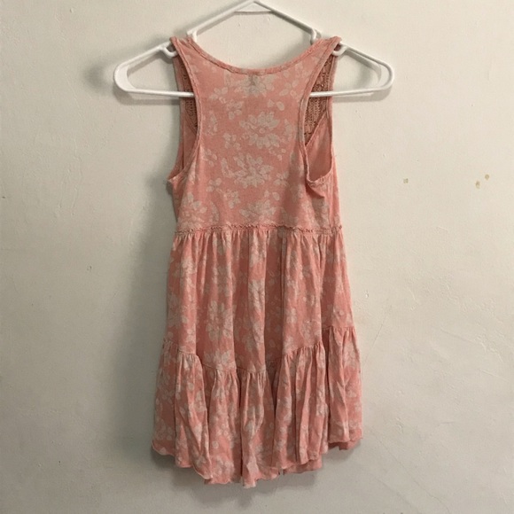 Free People Beaded Crochet Pink/White Tank Top - Picture 6 of 7